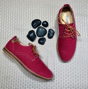 Dadawen Red Derby Shoes